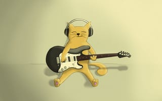 Картинка Кот с гитарой