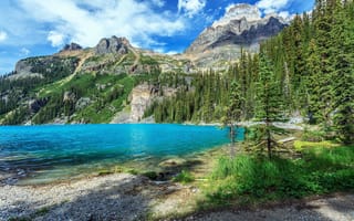 Картинка Голубое озеро у гор