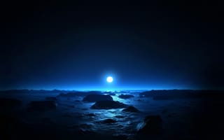 Картинка Лунная ночь на море
