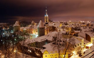 Картинка Вечерний город Таллинн