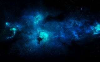 Картинка Голубая туманность на краю вселенной
