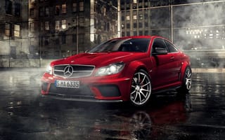 Картинка Красный суперкар Mercedes-Benz