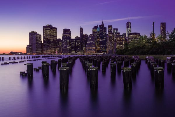 Обои США, NYC, New York City, здания, небоскребы, USA, высотки, ночь, город, вид, дома, панорама, Нью-Йорк