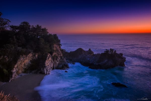 Обои landscape, Калифорния, Биг-Сюр, Тихий океан, Big Sur, водопад, побережье, California, скалы, McWay Falls, seascape