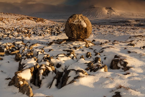 Обои камни, зима, Англия, Йоркшир-Дейлз, снег, горы, Ingleborough