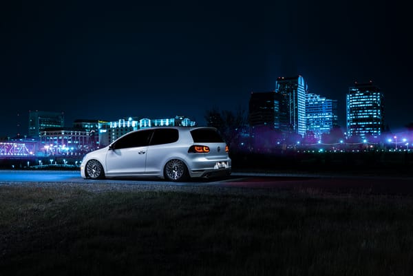 Обои VSP, California, Downtown, MK6, Stance, Volkswagen, Wheels, GTI, Nigth, Rear, Ligth