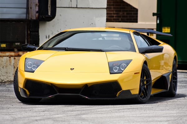 Обои lamborghini, murcielago, желтая