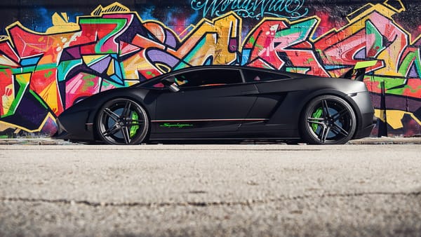 Обои Lamborghini, Superleggera, Lambo, Green, Black, gallardo, Graffiti