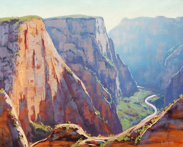 Обои АРТ, ARTSAUS, РИСУНОК, ZION CANYON CLIFFS