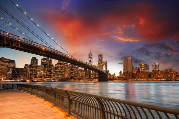 Обои united states, Brooklyn Bridge Park, Нью-Йорке, east river, США, здания, new york city, Ист-Ривер, buldings, brooklyn bridge park, закат, sunset