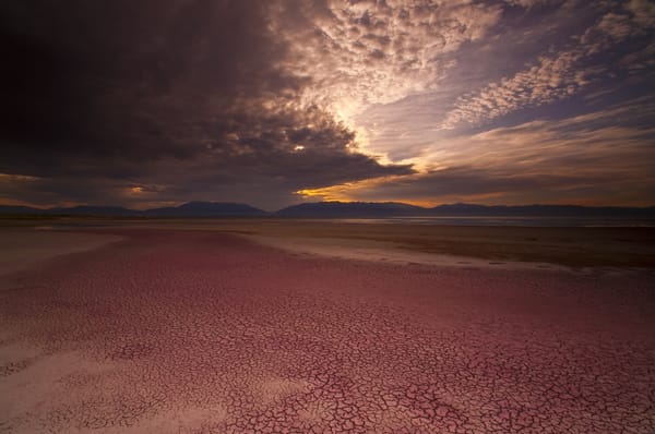 Обои antelope island, great salt lake, sunrise