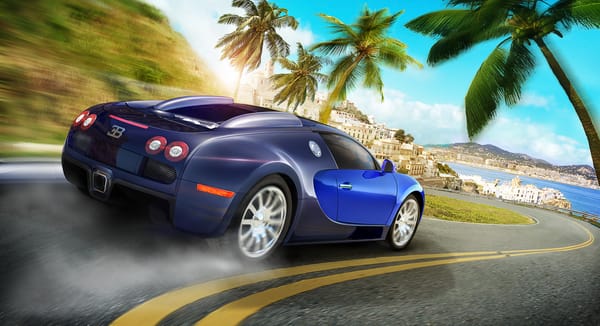 Обои bugatti veyron, ибица, остров, машина, Test Drive Unlimited 2, город