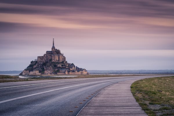 Обои дорога, Le Mont Saint-Michel, пейзаж