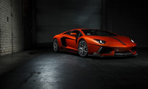 Обои Lamborghini, ламборджини, front, Vorsteiner, orange, LP700-4, Aventador, авентадор, right