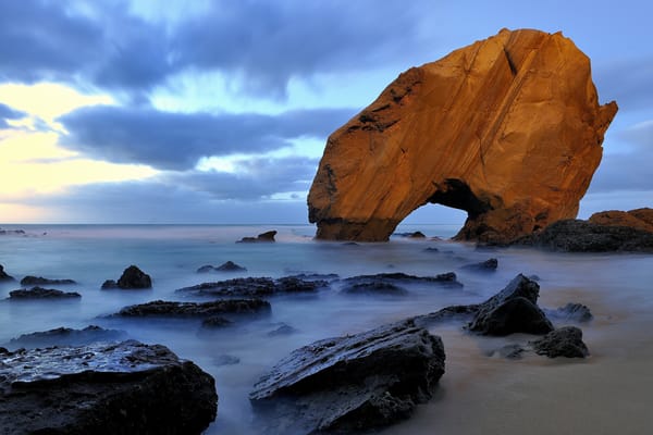 Обои Penedo do Guincho, камни, природа, Portugal, Португалия, Santa Cruz, скала, океан, пляж