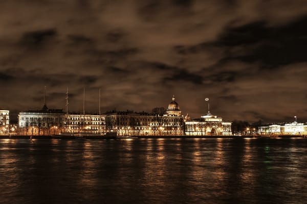 Обои набережная, Russia, ночь, нива, питер, осень, St. Petersburg, санкт-петербург, река