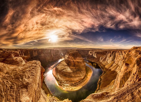 Обои Horse shoe bend, река, arizona, colorado river, природа, каньон, red dessert