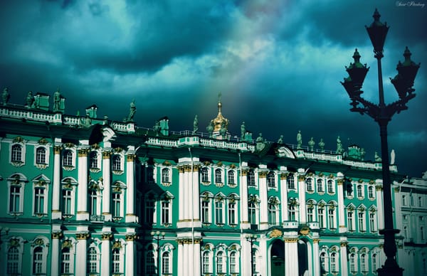 Обои Санкт-Петербург, Дворцовая площадь, Saint-Petersburg, солнце, радуга, Эрмитаж