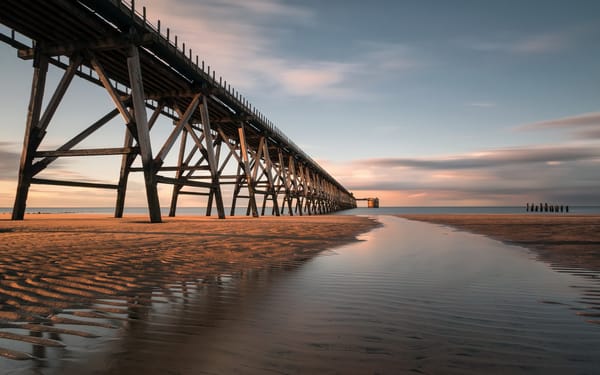 Обои Steetley Pier, Hartlepool, Beach, Sea, Northeast