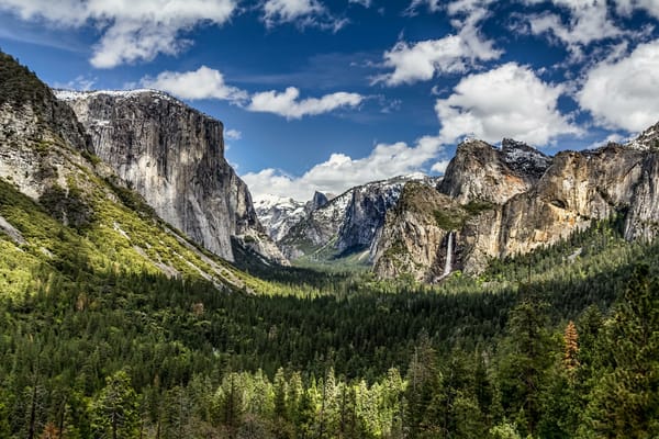 Обои пейзаж, National Park, NorthPines, природа, Halfdome, Glacier Point, панорама, Yosemite Valley, Northern California, Grand, горы, Sierras, California, лес
