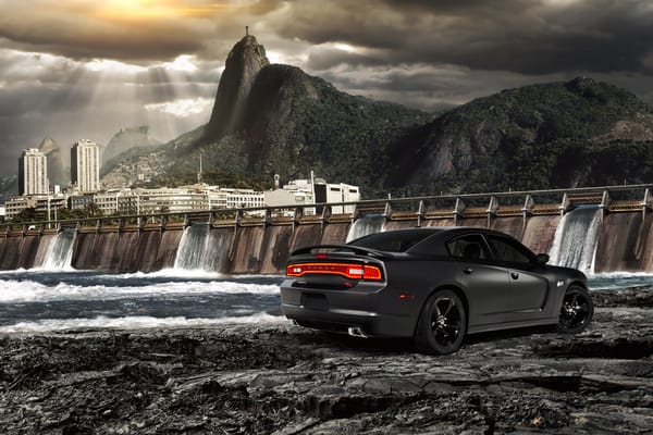 Обои Форсаж 5, дамба, Рио-де-Жанейро, dodge, вода, Fast Five, charger, Rio de Janeiro