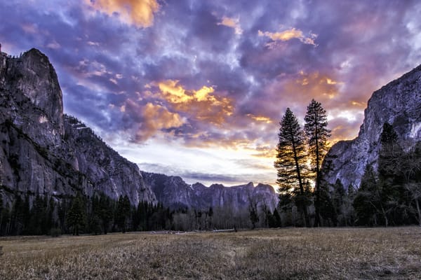 Обои Yosemite Valley Sunset, Yosemite National Park, пейзаж