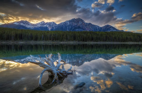 Обои Patricia Lake Sunset, Canada, Jasper National Park, Alberta