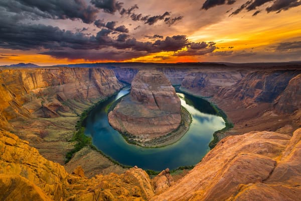 Обои Horse shoe bend, каньон, colorado river, red dessert, природа, река, arizona