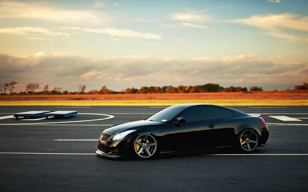 Обои infiniti g37, автомобиль, инфинити, тюнинг, черная