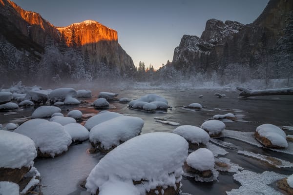 Обои Yosemite National Park, Frozen, Gates of the Valley