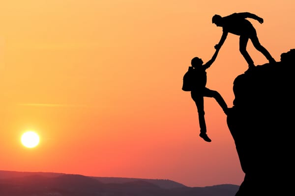 Обои aid climbing, union, companionship