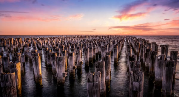 Обои Princes Pier, Melbourne, закат