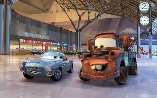 Обои Cars 2, sport, спорт, Токийский дрифт, animated film, машины, мультфильм, World Grand Prix, Tokio drift, Walt Disney, Pixar, гонки, racing, Тачки 2, Мир, Finn McMissile, agent, spy, Mater, Уолт Дисней