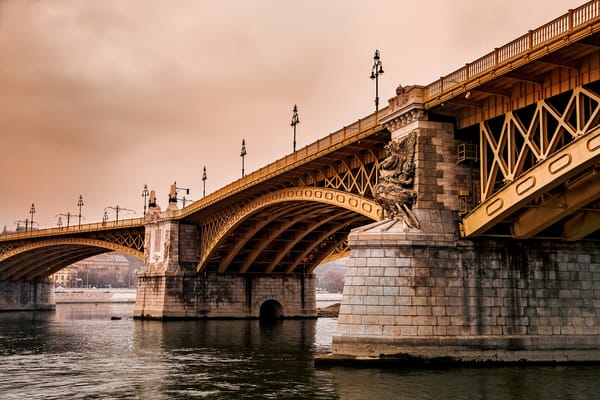 Обои Будапешт, мост Маргит, Венгрия, Budapest, Дунай, Margit Bridge, река