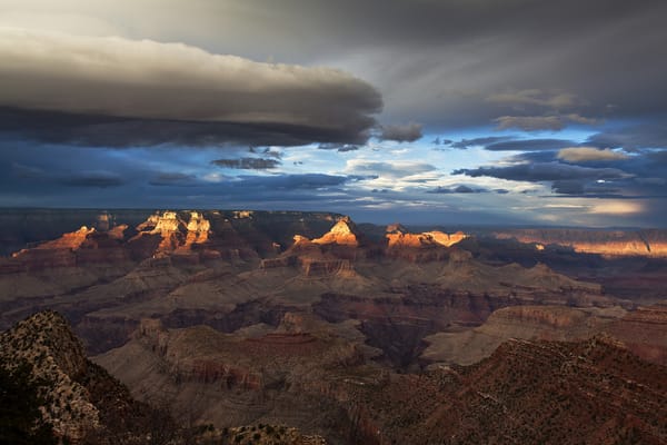 Обои сша, скалы, Гранд-Каньон, закат, Большой каньон, Grand Canyon, Аризона, свет, Великий каньон, Tim Best Photography, облака