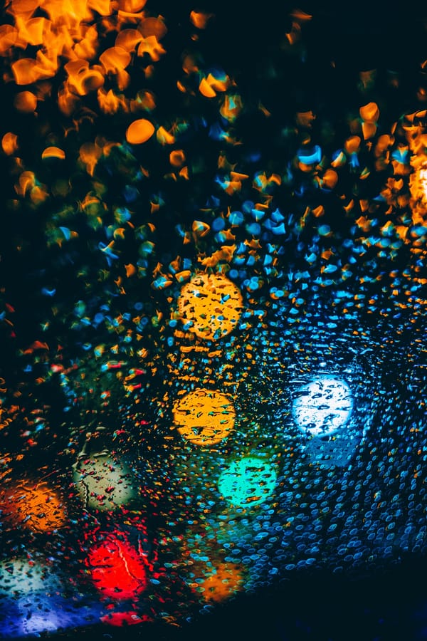 Обои капли, блики, разноцветный