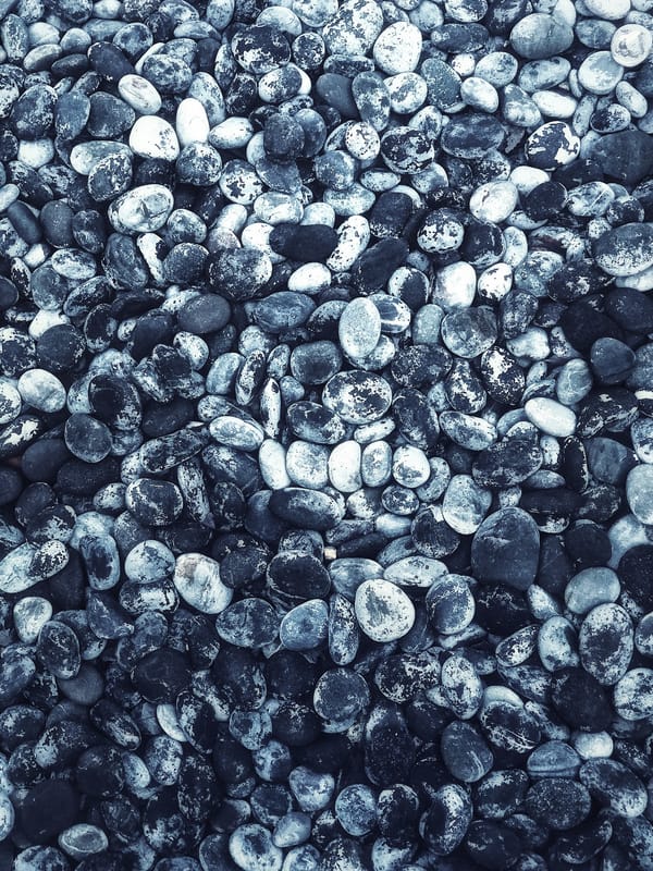 Обои морские камни, овальный, чб
