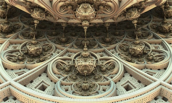 Обои фрактал, 3d, форма