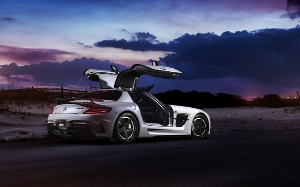 Обои mercedes sls, black series, renntech