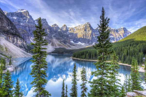 Обои canada, alberta, moraine lake