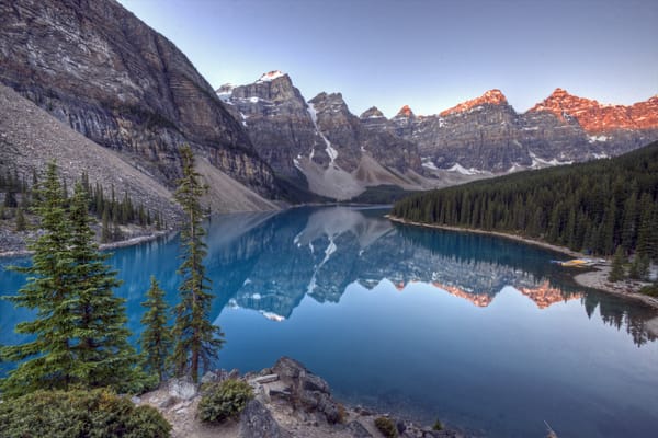 Обои пейзаж, moraine lake, горы, озеро, banff national park