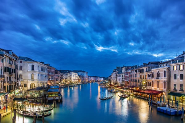 Обои italy, venice, grand canal from rialto bridge