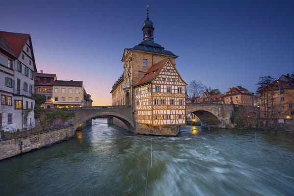 Обои мост, city hall, река регниц, ратуша, regnitz river, бавария, германия, bavaria, бамберг, germany, bamberg