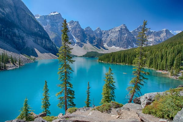 Обои пейзаж, озеро, горы, banff national park, moraine lake