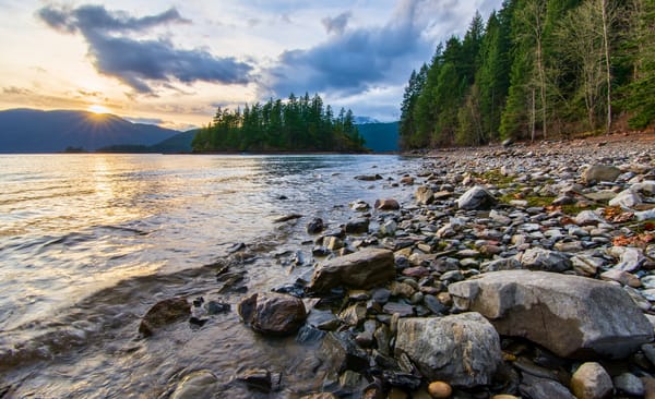 Обои canada, harrison lake shoreline, sasquatch provincial park, british columbia, harrison hot springs