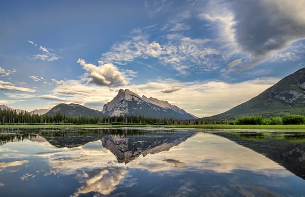 Обои canada, vermilion lakes side road, alberta, anthracite, banff national park