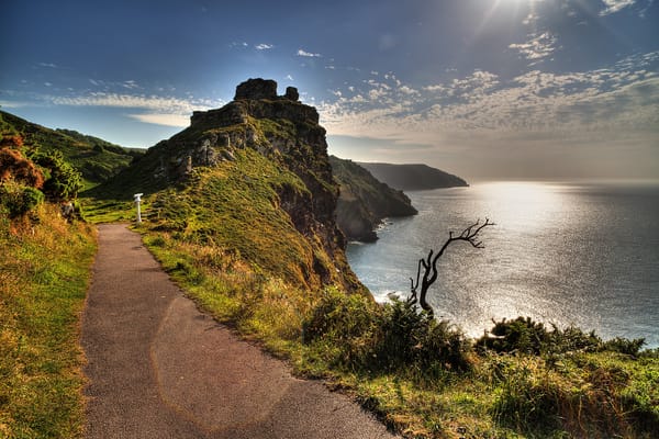 Обои великобритания, долина скалы, exmoor