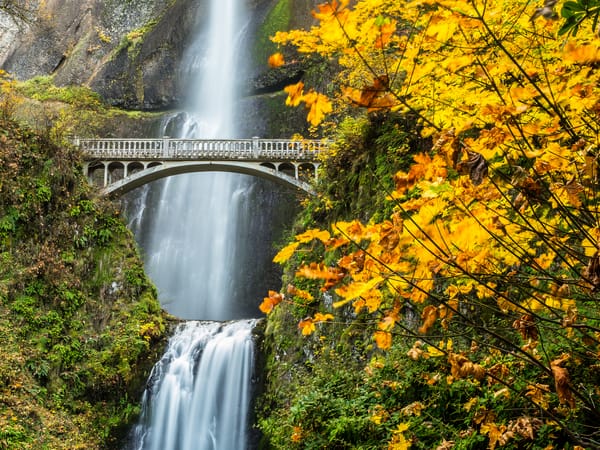 Обои водопад, multnomah falls columbia river gorge, oregon