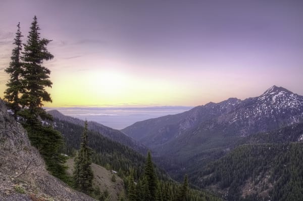 Обои горы, национальный парк олимпик, hurricane ridge, рассвет, olympic national park, olympic mountains, штат вашингтон, олимпийские горы, восход, washington, панорама