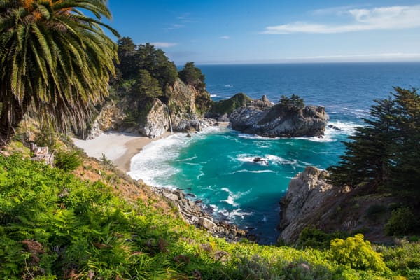 Обои california, united states, big sur, mcway falls